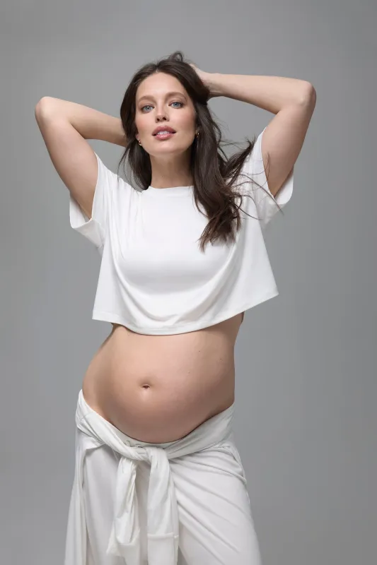 EMILY DIDONATO - The Cloud Crop Tee made by Trunfio