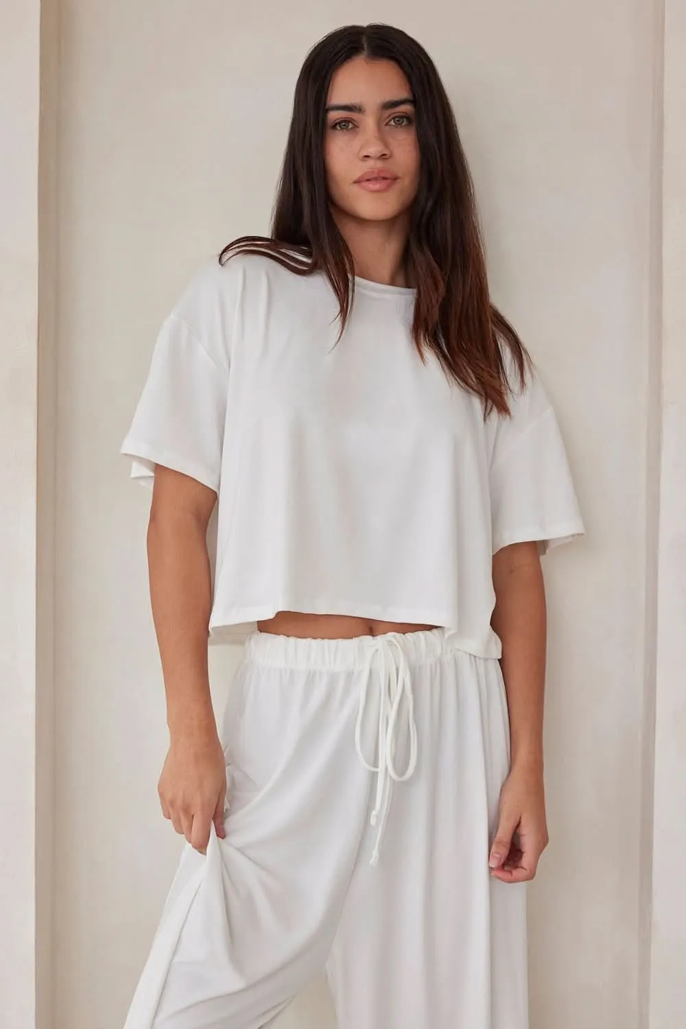 EMILY DIDONATO - The Cloud Crop Tee sold by Trunfio product image thumbnail 4