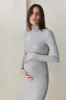 Soft Rib Turtleneck Long Sleeve Maxi Dress sold by Trunfio