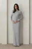 Soft Rib Turtleneck Long Sleeve Maxi Dress sold by Trunfio