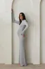 Soft Rib Turtleneck Long Sleeve Maxi Dress sold by Trunfio