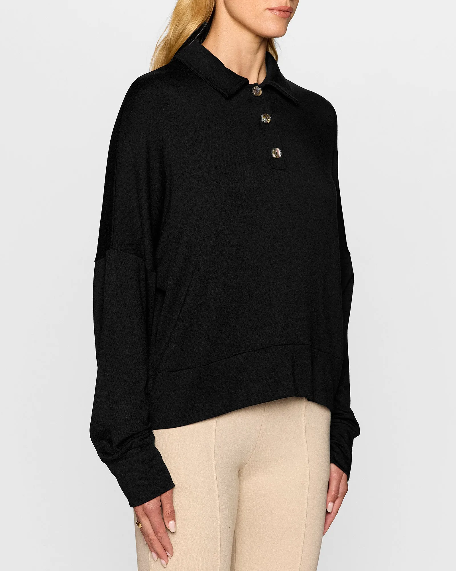 The Oversized Long Sleeve Polo sold by Bleusalt product image thumbnail 3