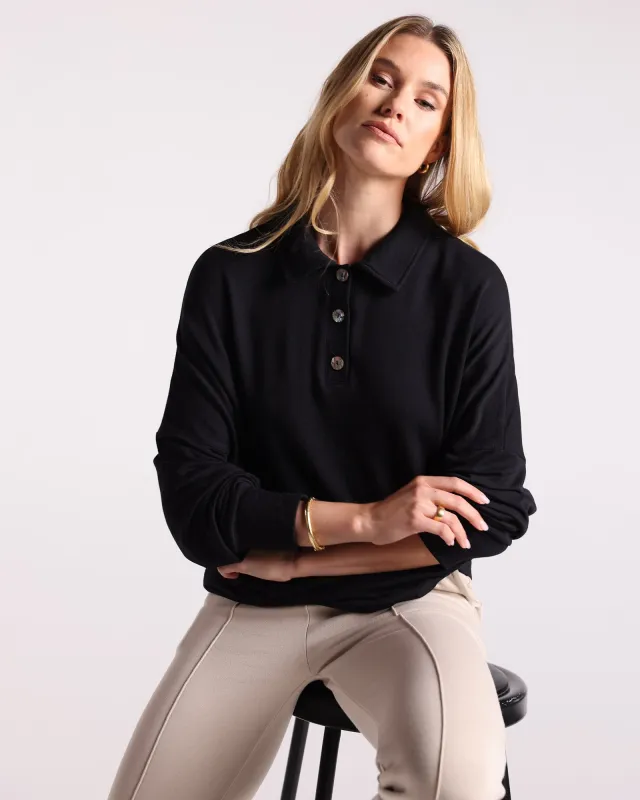 The Long Sleeve Oversized Polo sold by Bleusalt