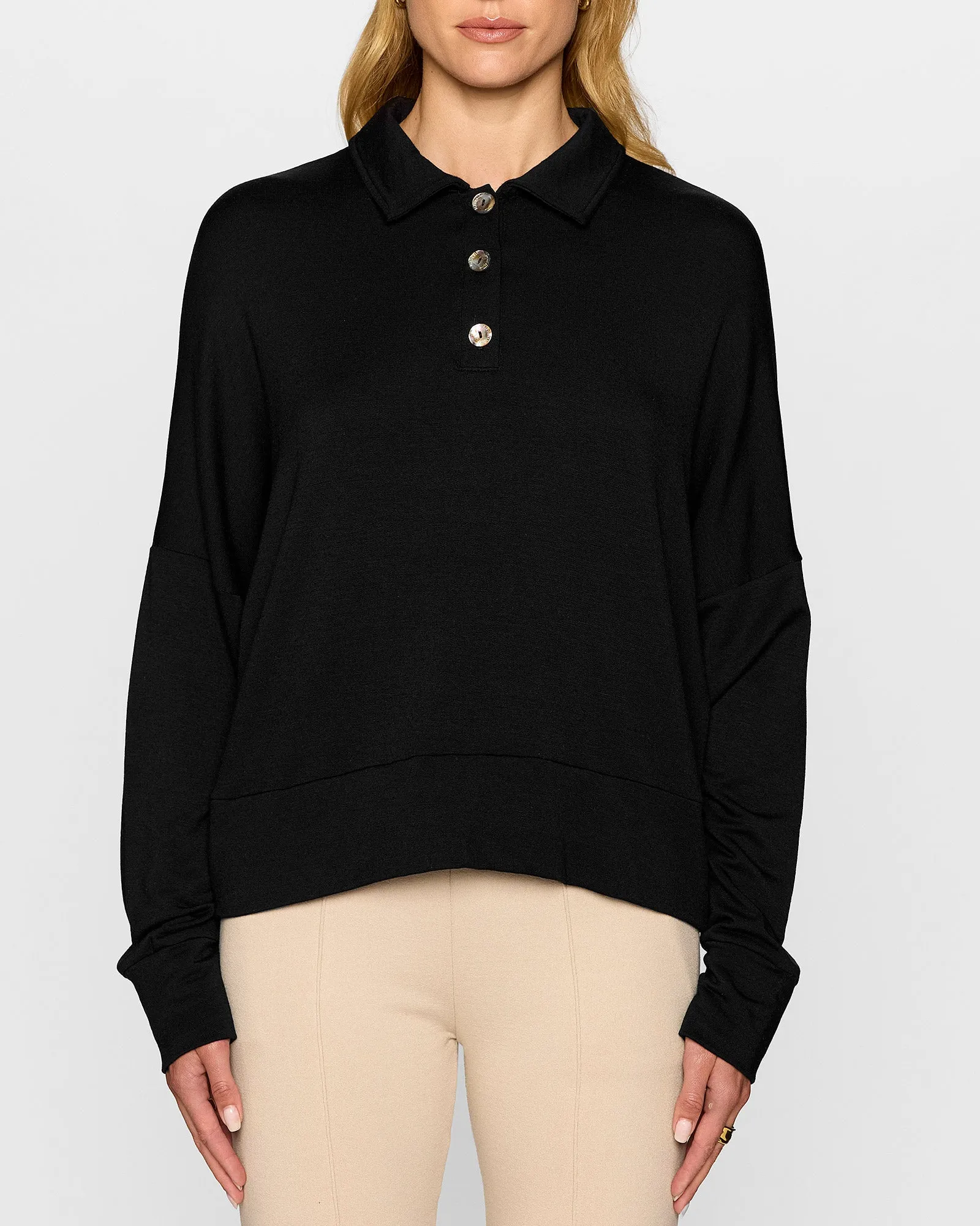 The Oversized Long Sleeve Polo sold by Bleusalt product image thumbnail 2