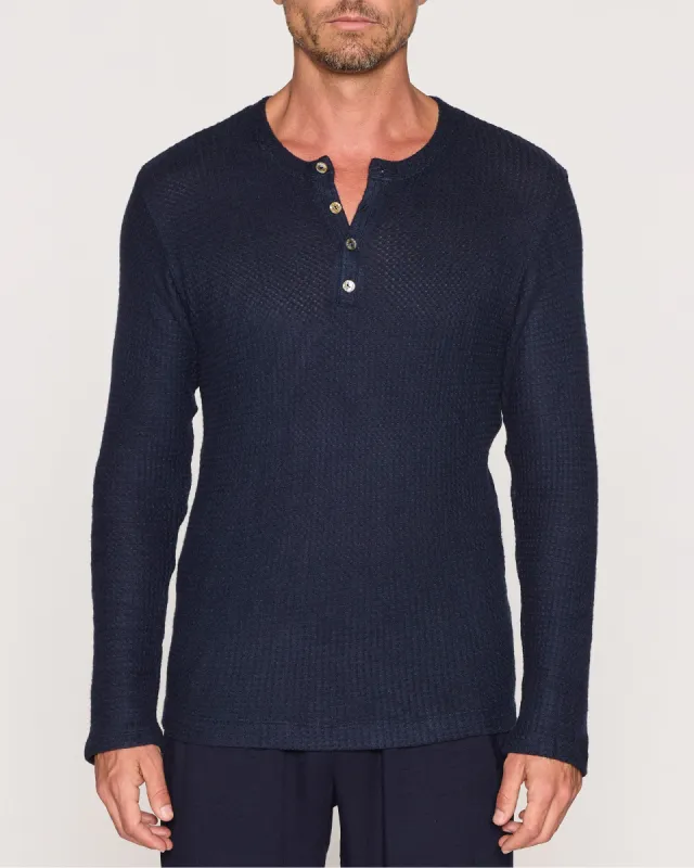 The Men's Waffle Henley App Exclusive sold by Bleusalt