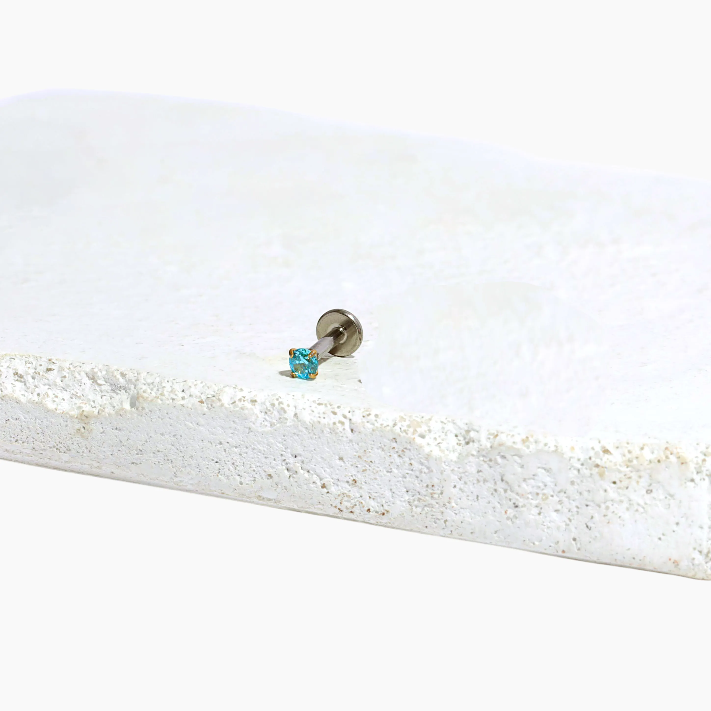 Single Turquoise Flat Back Stud Earring sold by Tini Lux product image thumbnail 5