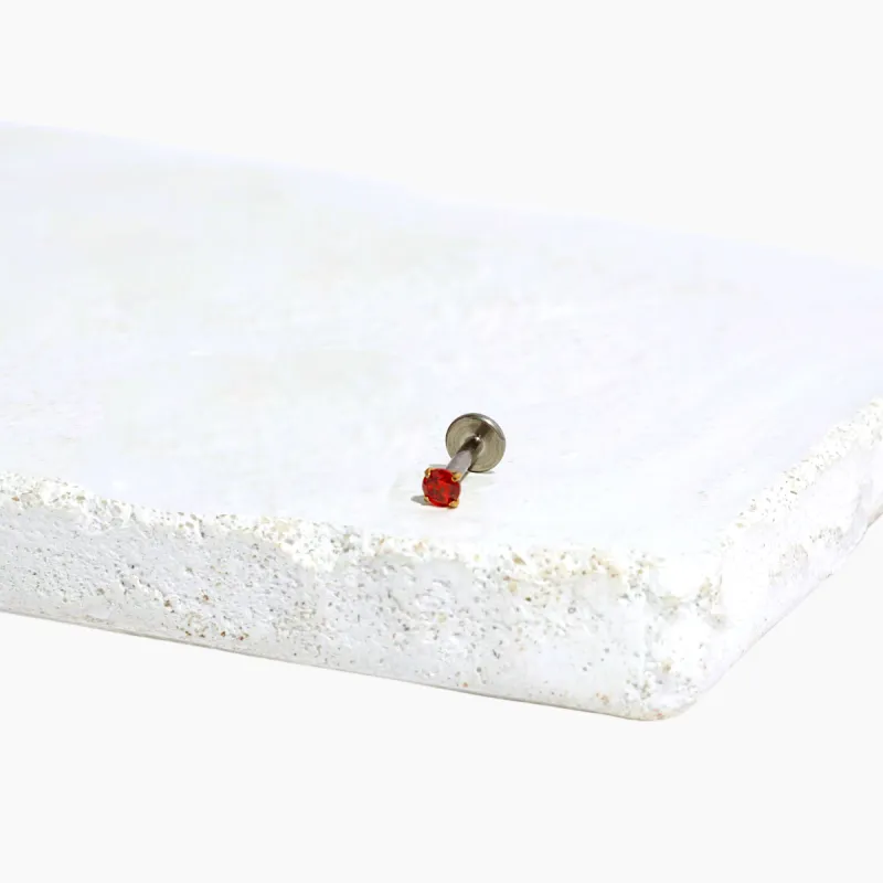 Single Turquoise Flat Back Stud Earring sold by Tini Lux