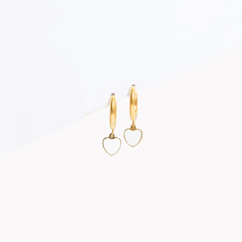 Ava Charm Hoop Earrings sold by Tini Lux