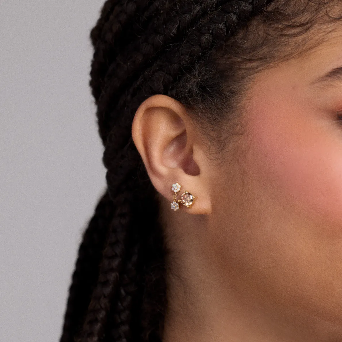 Single Nano Elsie Flat Back Stud sold by Tini Lux product image thumbnail 2