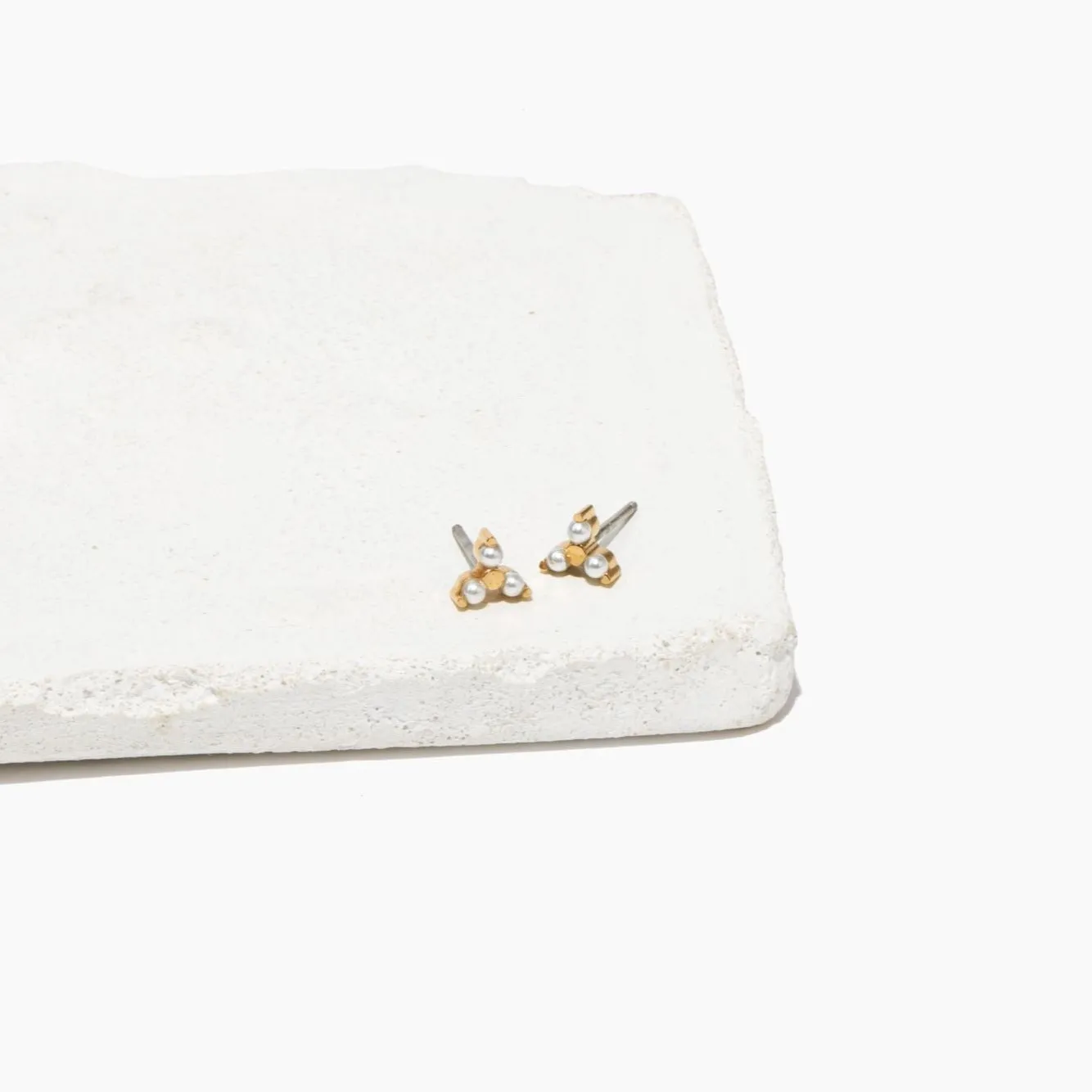 Pearl Astrid Screw Back Stud Earrings sold by Tini Lux