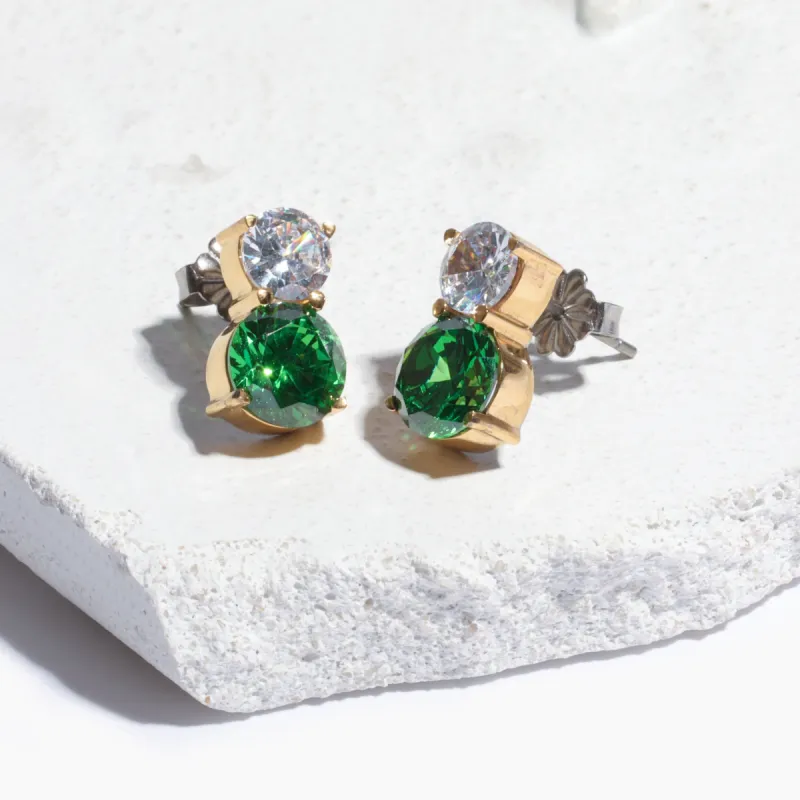 Coco Studs (Emerald) sold by Tini Lux