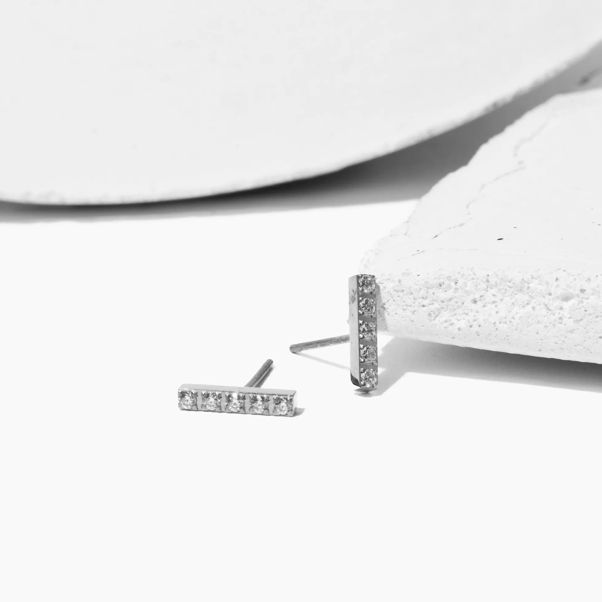 Isla Pave Stud Earrings sold by Tini Lux product image thumbnail 3