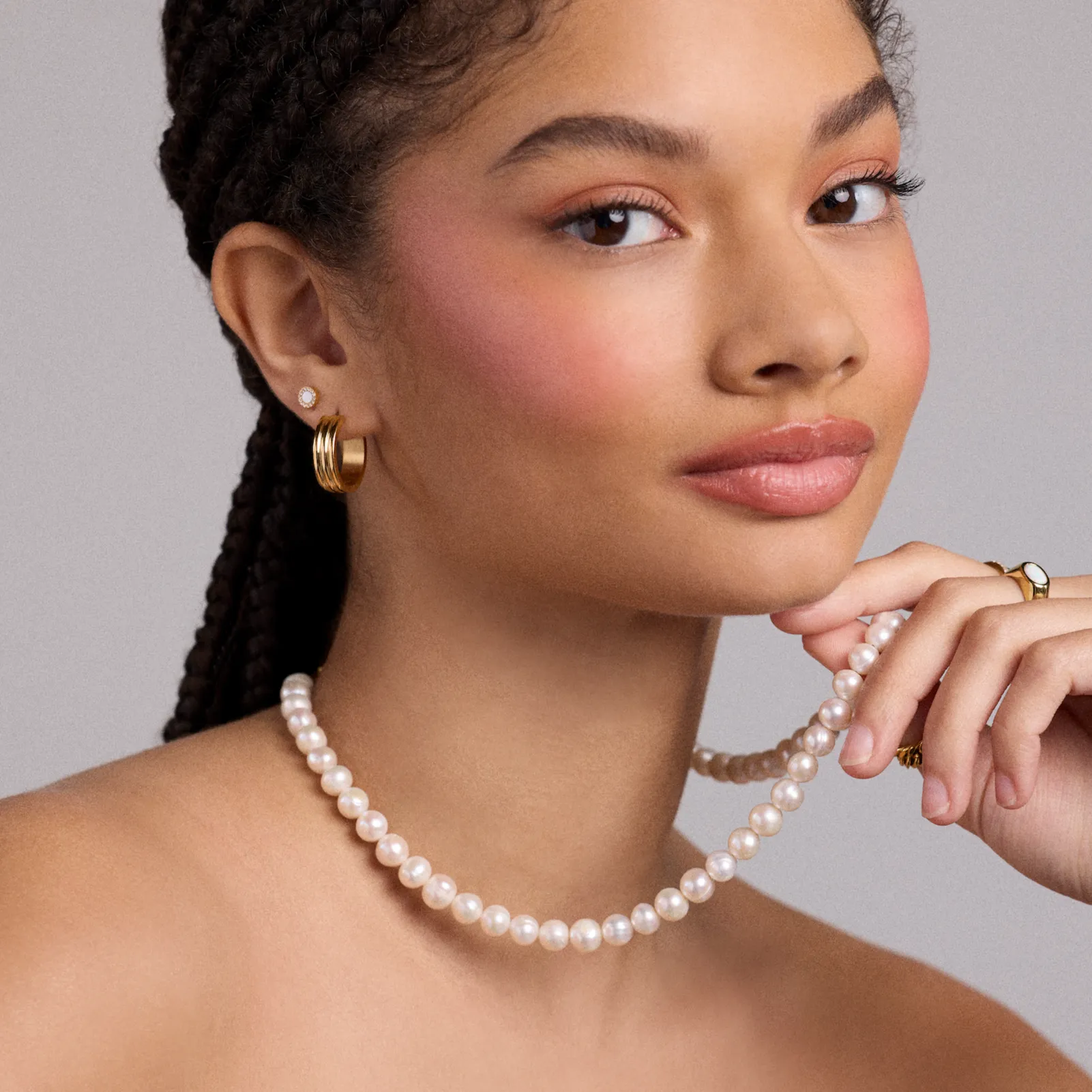 Large Nadine Hoops sold by Tini Lux product image thumbnail 2