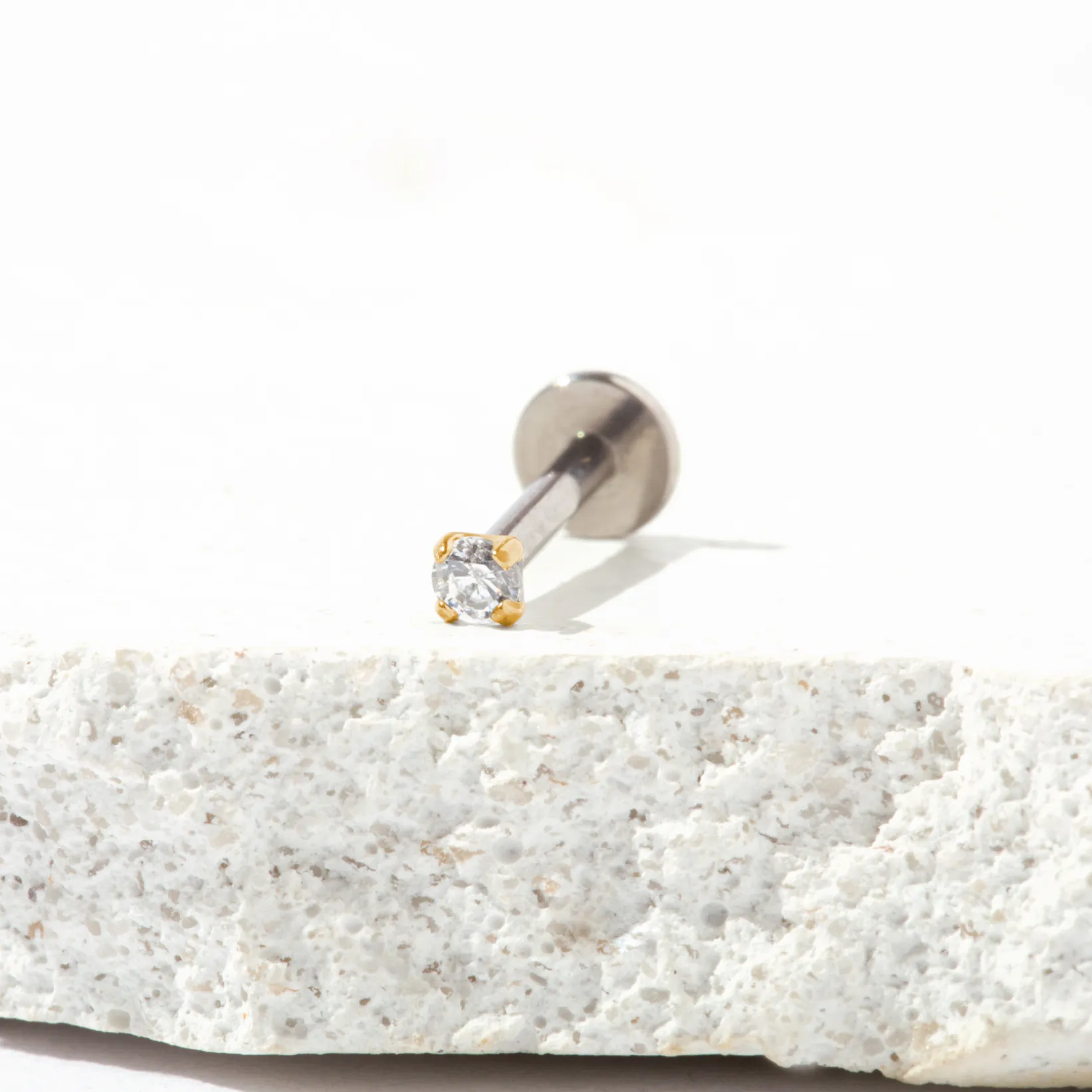 Single Nano Celeste Flat Back Stud Earring sold by Tini Lux