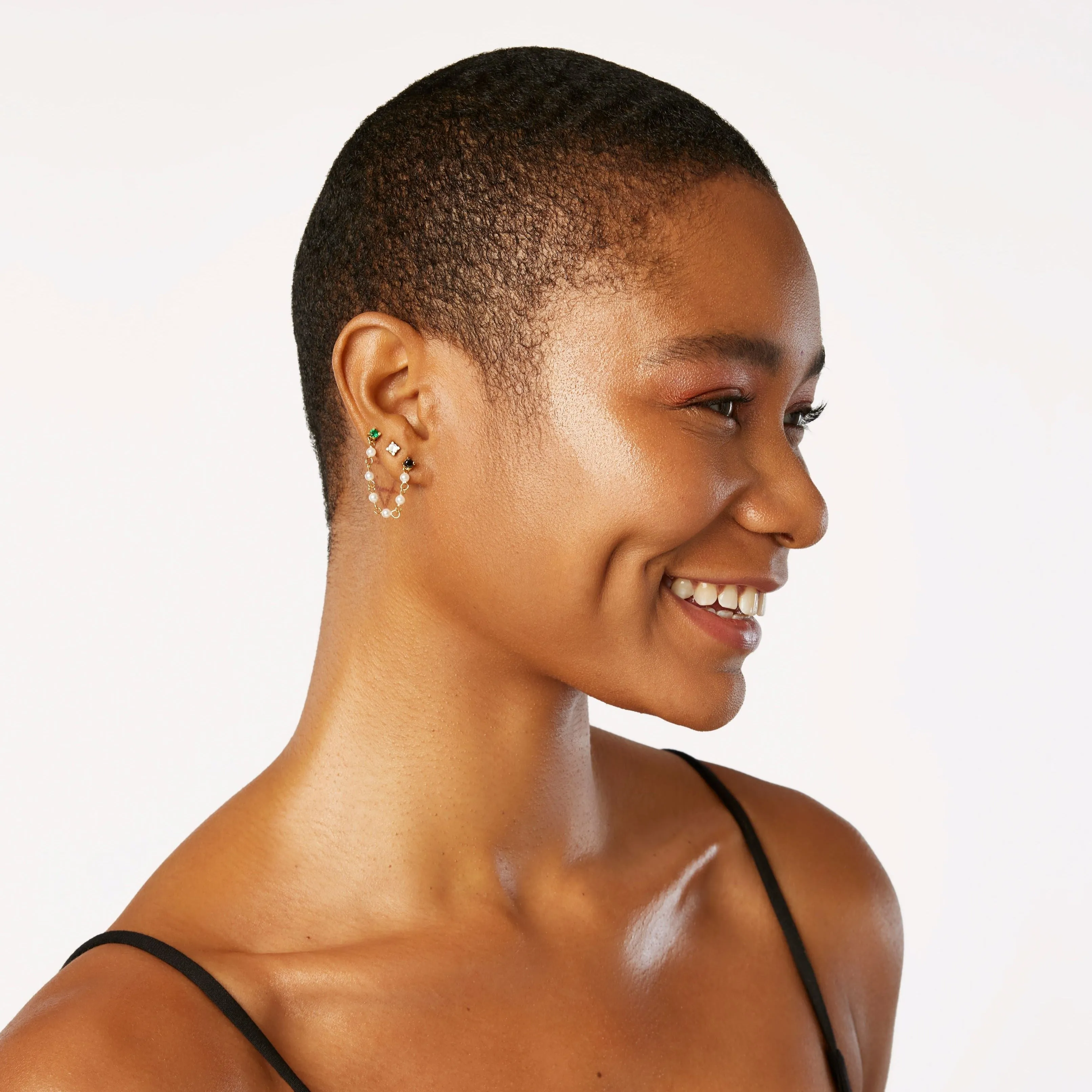 Single Pearl Earring Connector Chain sold by Tini Lux product image thumbnail 3