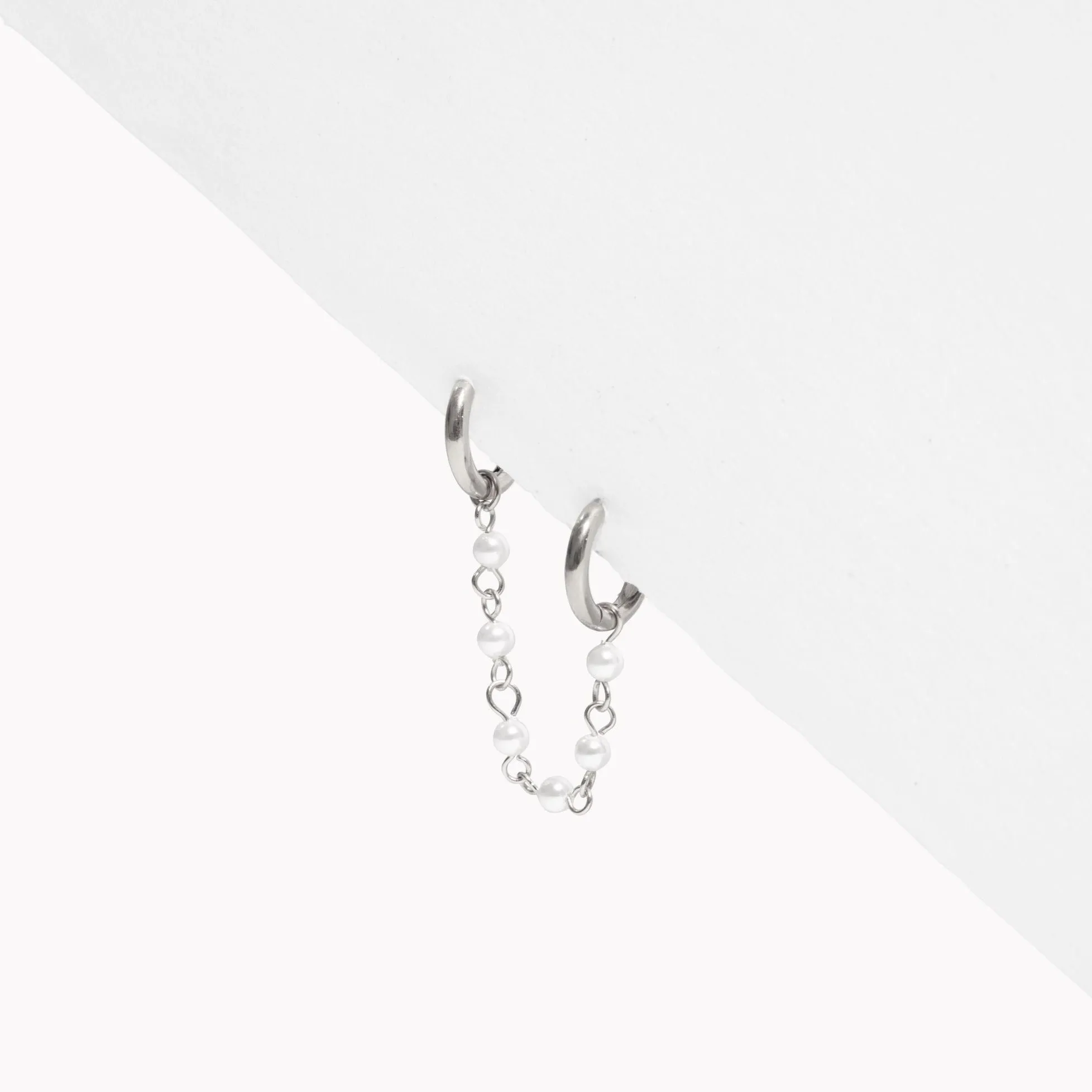 Single Pearl Earring Connector Chain sold by Tini Lux product image thumbnail 2