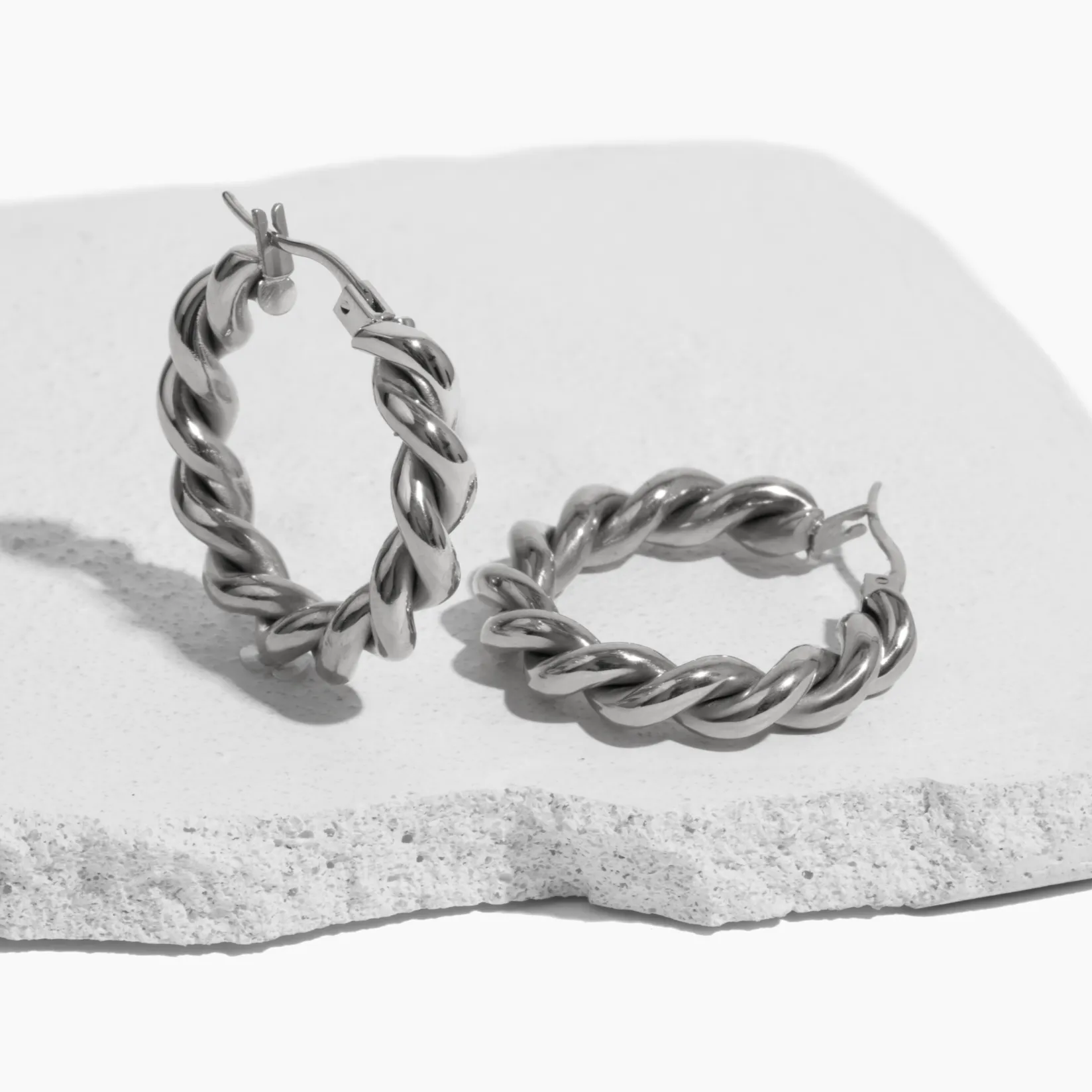 Large Weekender Hoop Earrings sold by Tini Lux product image thumbnail 2