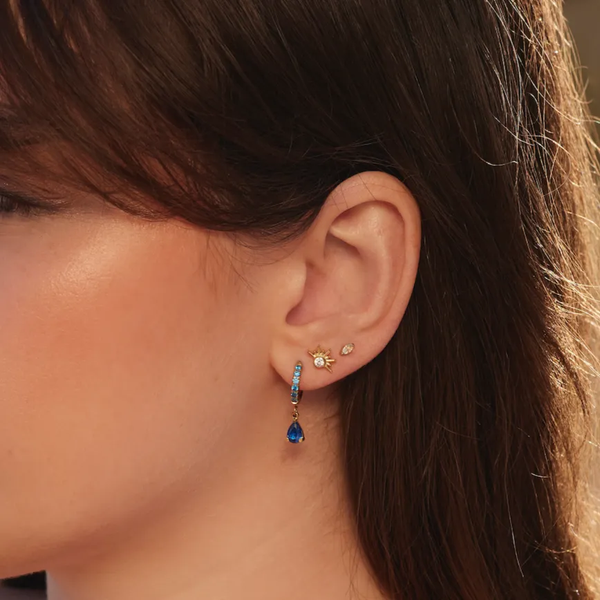 Single Nano Marquis Flat Back Stud sold by Tini Lux product image thumbnail 2