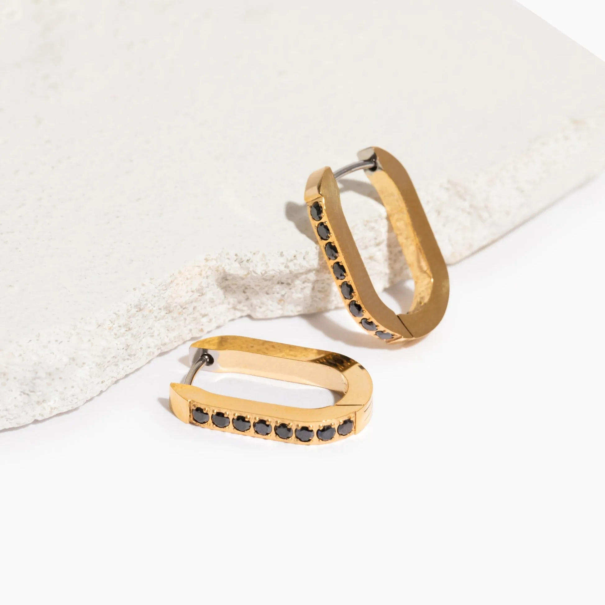 Pavé Trendsetter Hoop Earrings sold by Tini Lux product image thumbnail 3