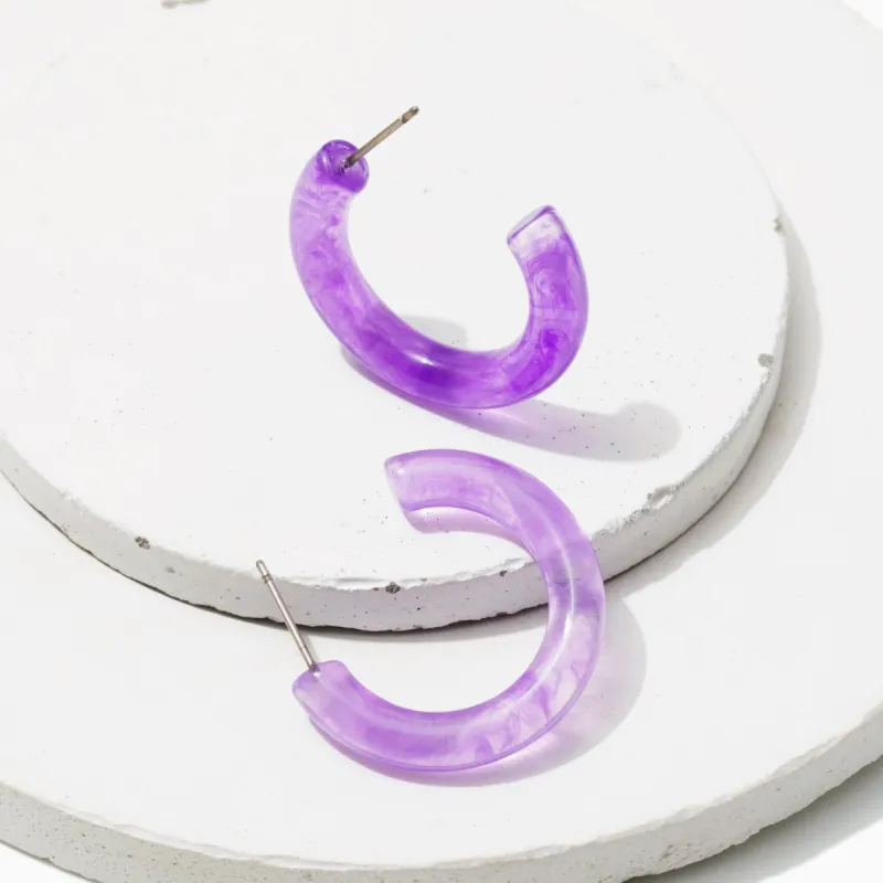 Lilac Island Hoops sold by Tini Lux