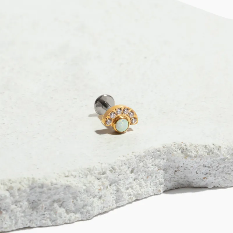 Single Nano Dune Flat Back Stud sold by Tini Lux