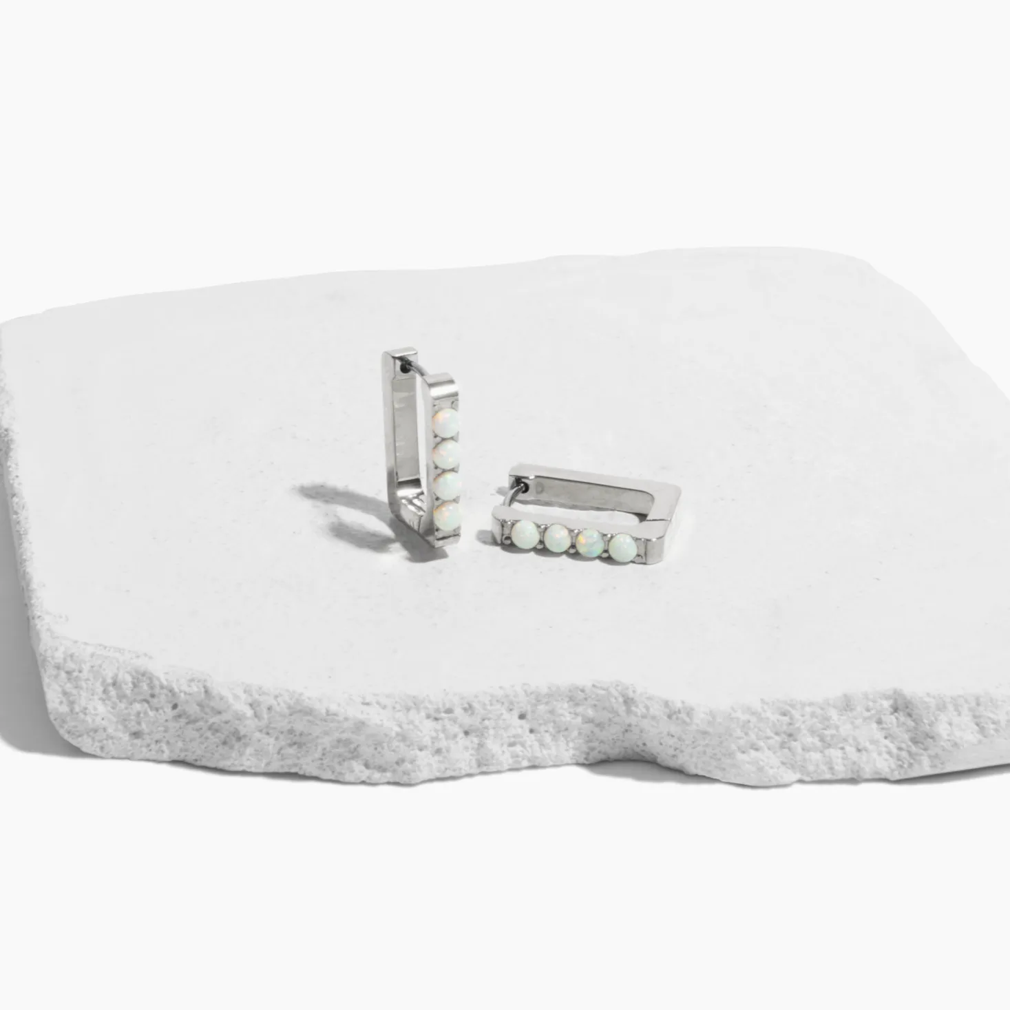 Trendsetter Opal Hoop Earrings sold by Tini Lux product image thumbnail 2