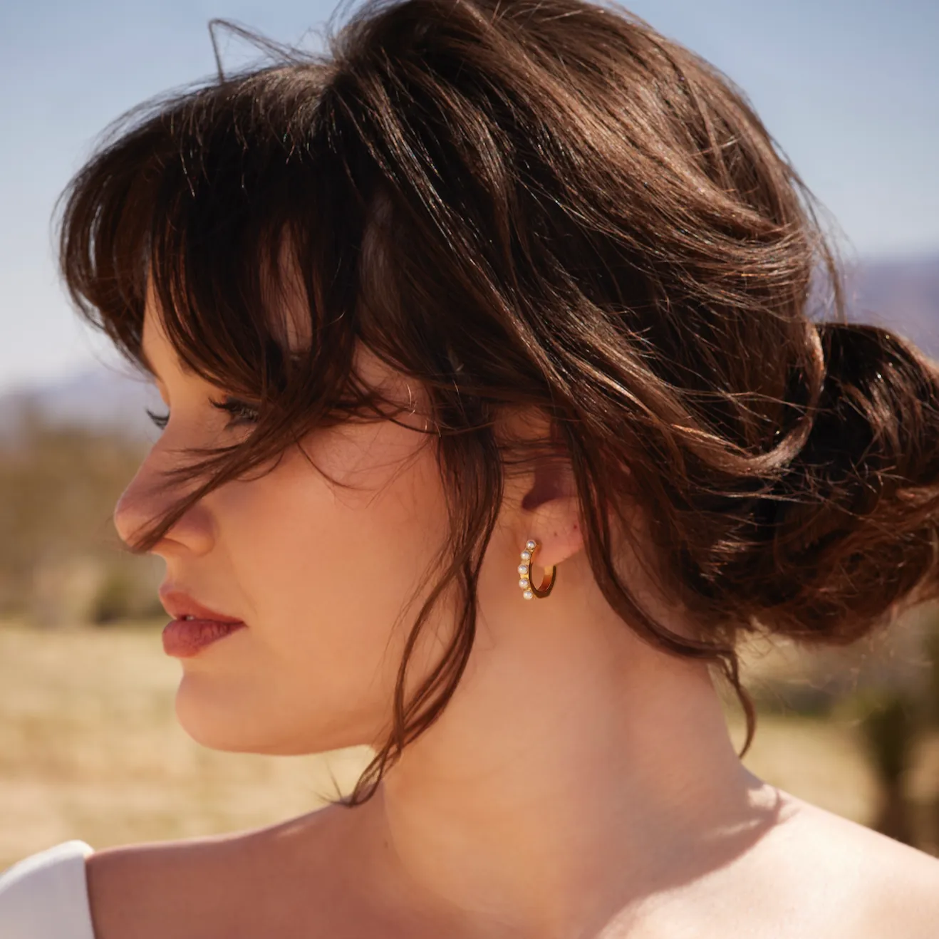 Small Abigail Hoop Earrings sold by Tini Lux product image thumbnail 3