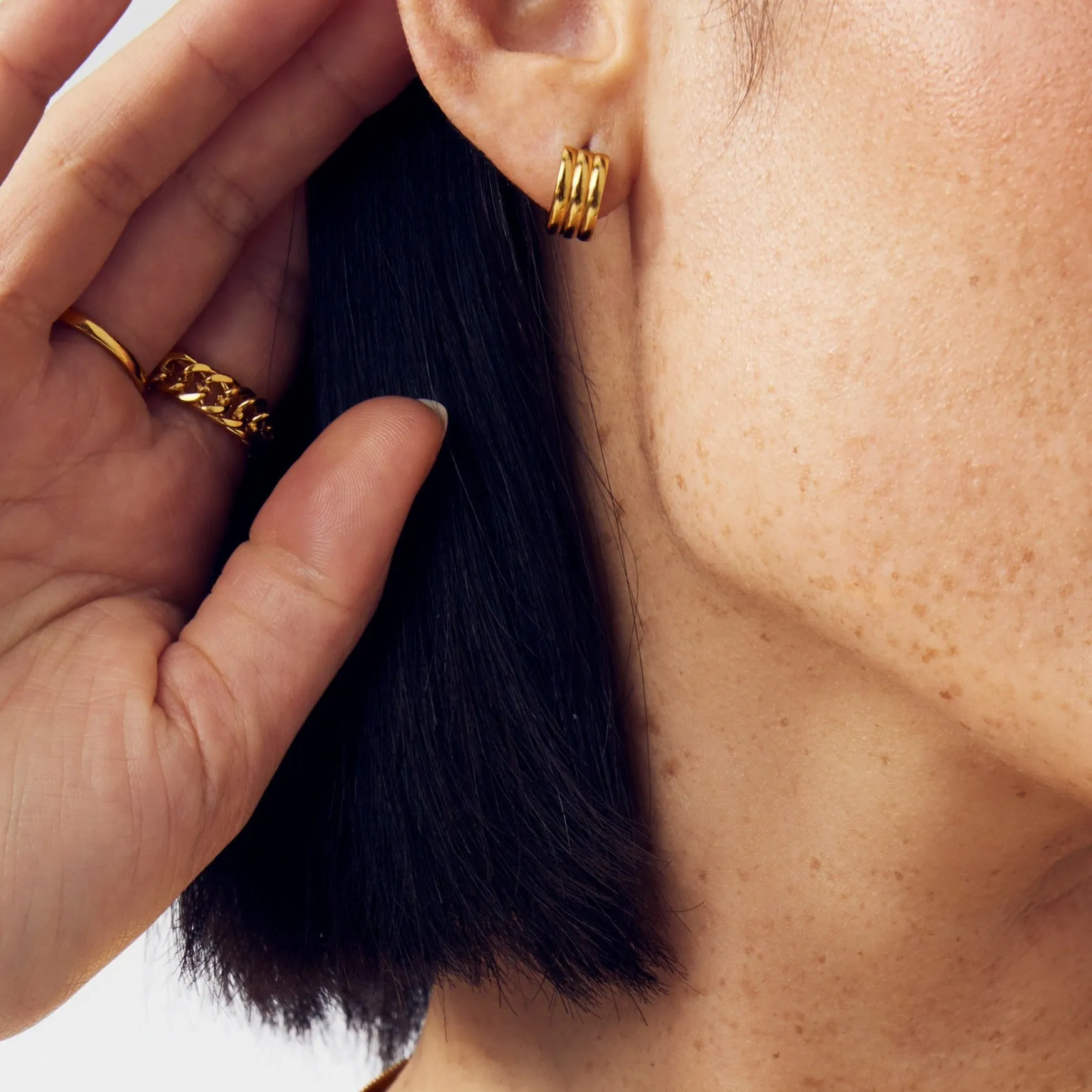 Nadine Hoop Earrings sold by Tini Lux product image thumbnail 4