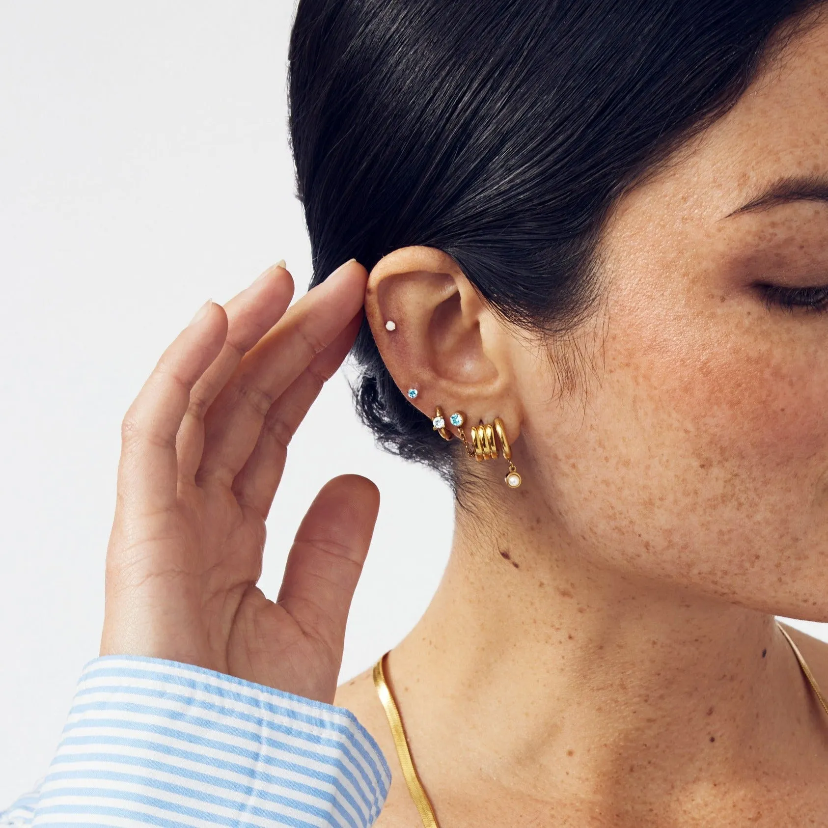Nadine Hoop Earrings sold by Tini Lux product image thumbnail 5