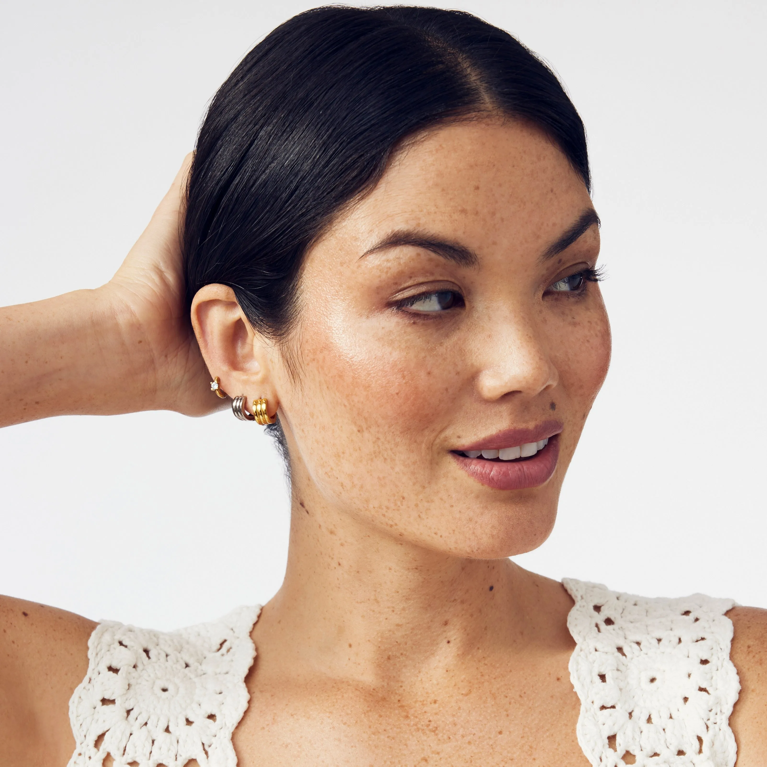 Nadine Hoop Earrings sold by Tini Lux product image thumbnail 3