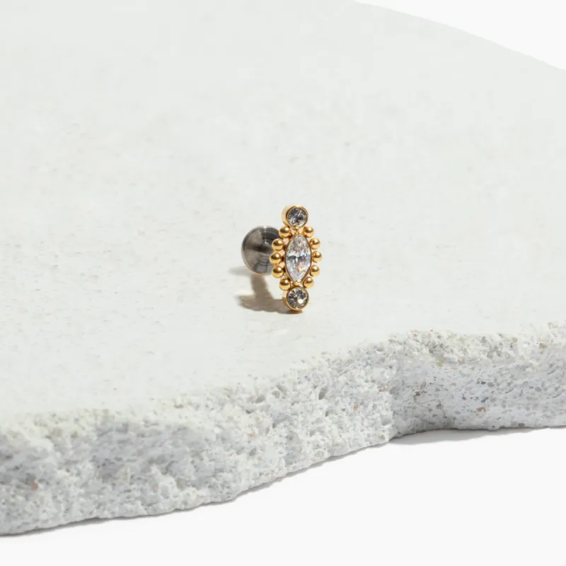 Single Nano Valley Flat Back Stud sold by Tini Lux