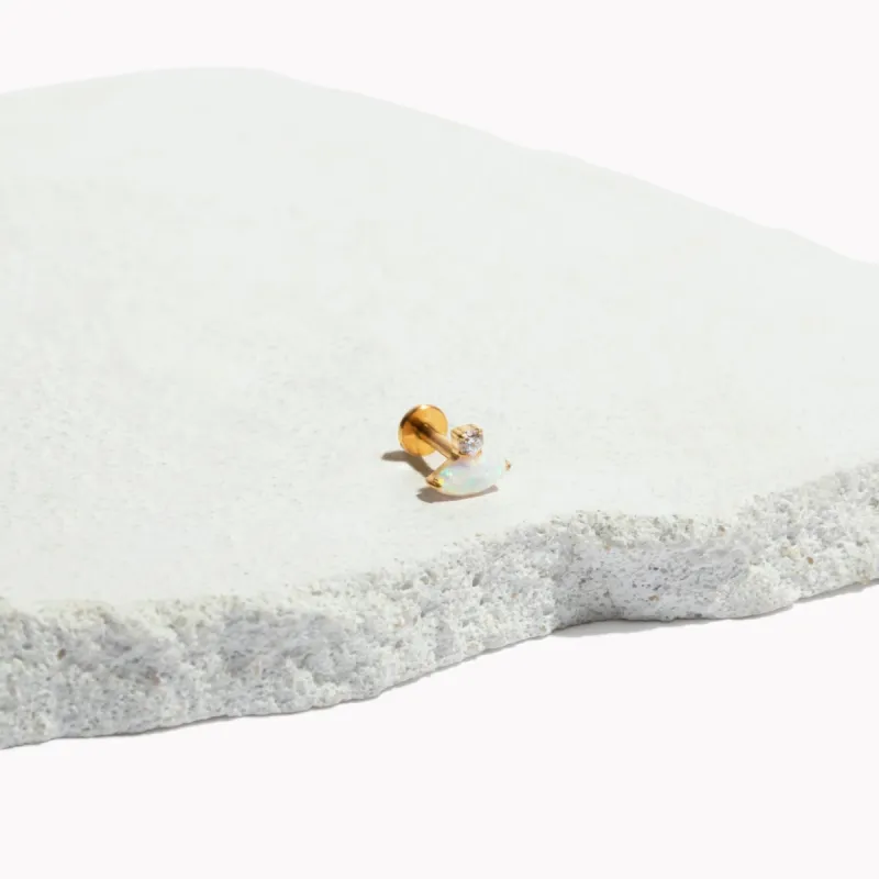 Single Nano Mesa Flat Back Stud sold by Tini Lux