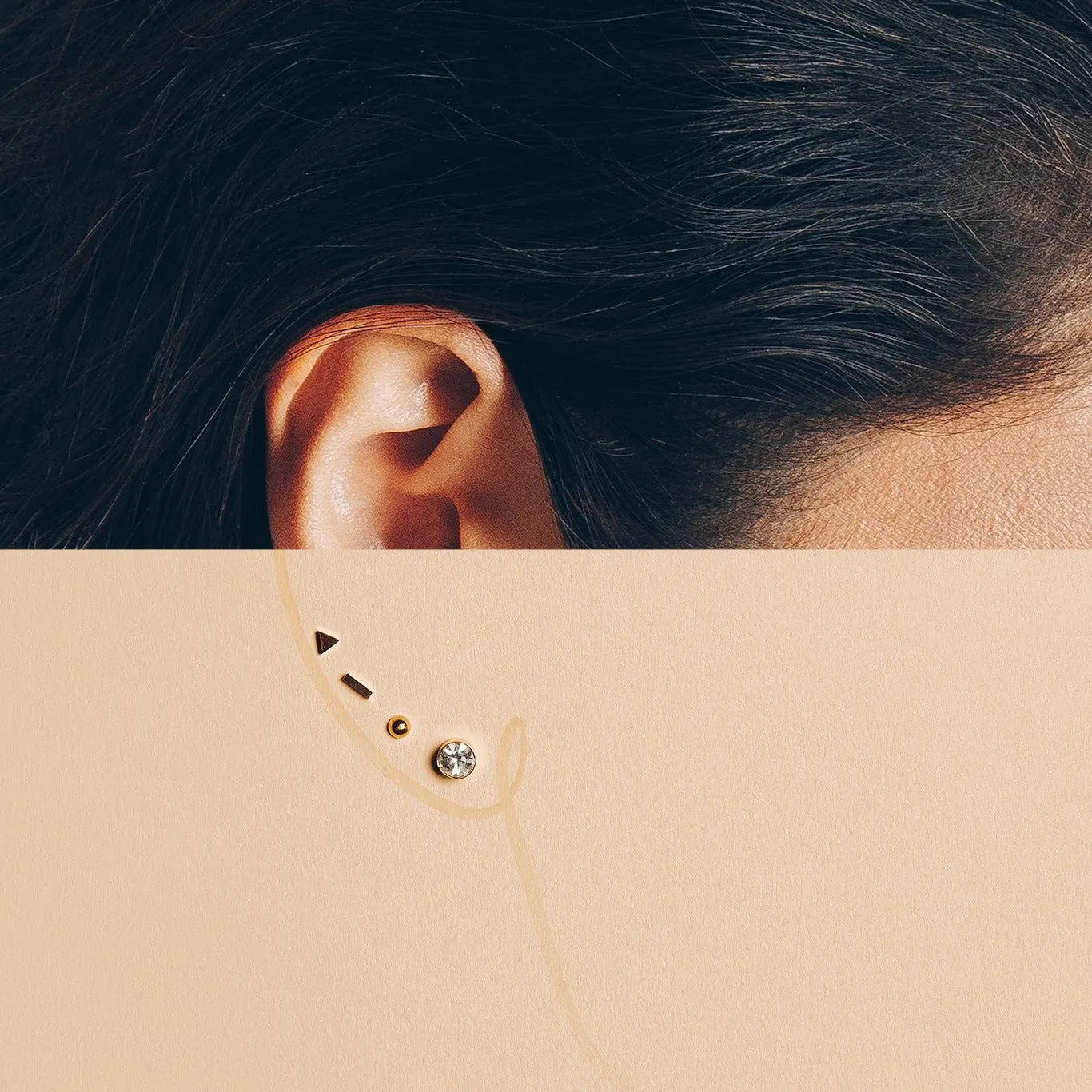 Mini Isla Stud Earrings sold by Tini Lux product image thumbnail 4