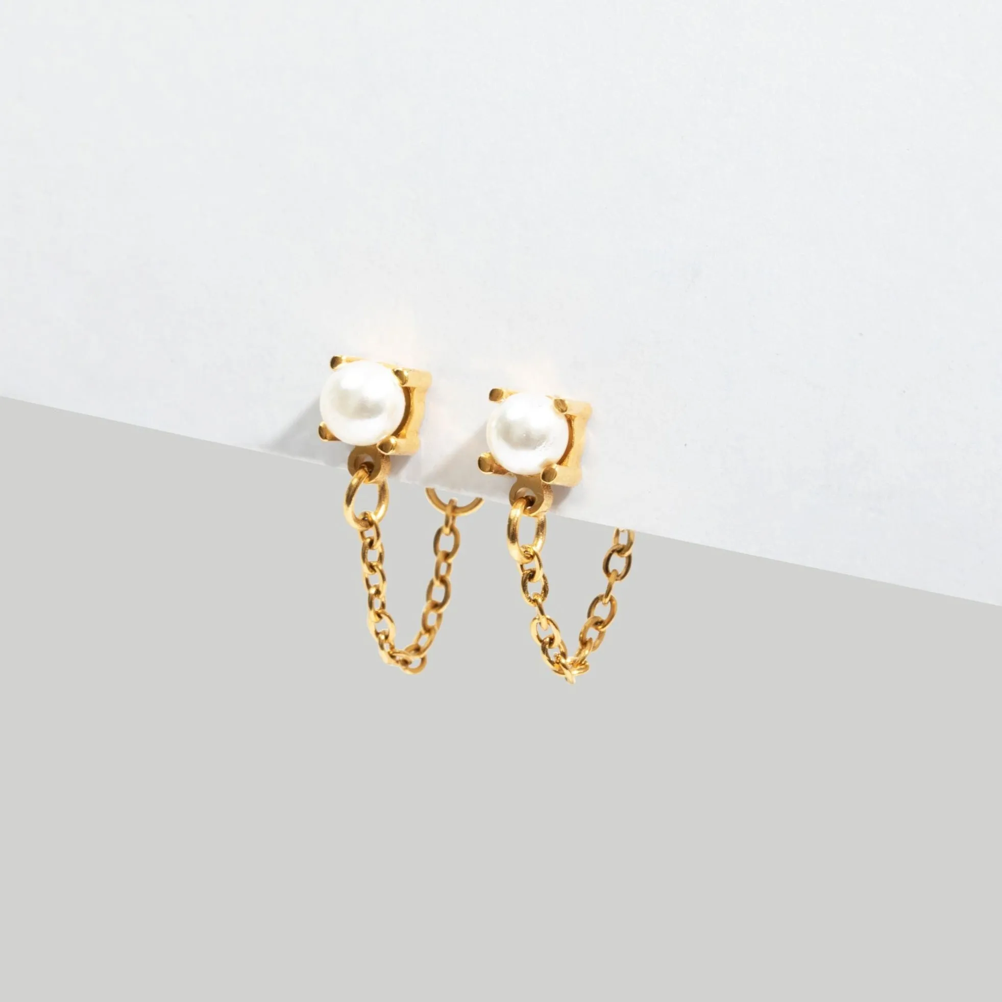 Offshore Pearl Hoop Earrings sold by Tini Lux