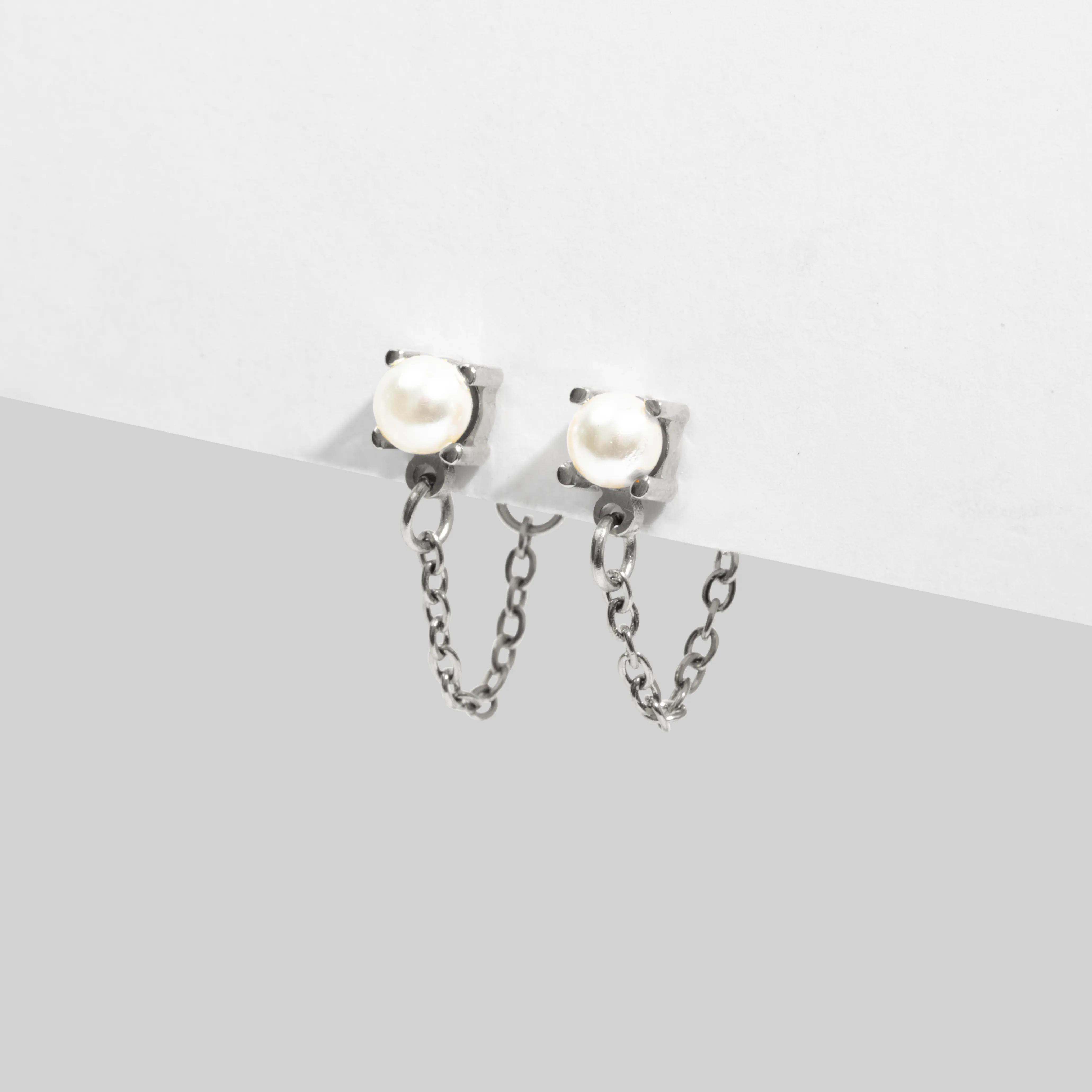 Offshore Pearl Hoop Earrings sold by Tini Lux product image thumbnail 3