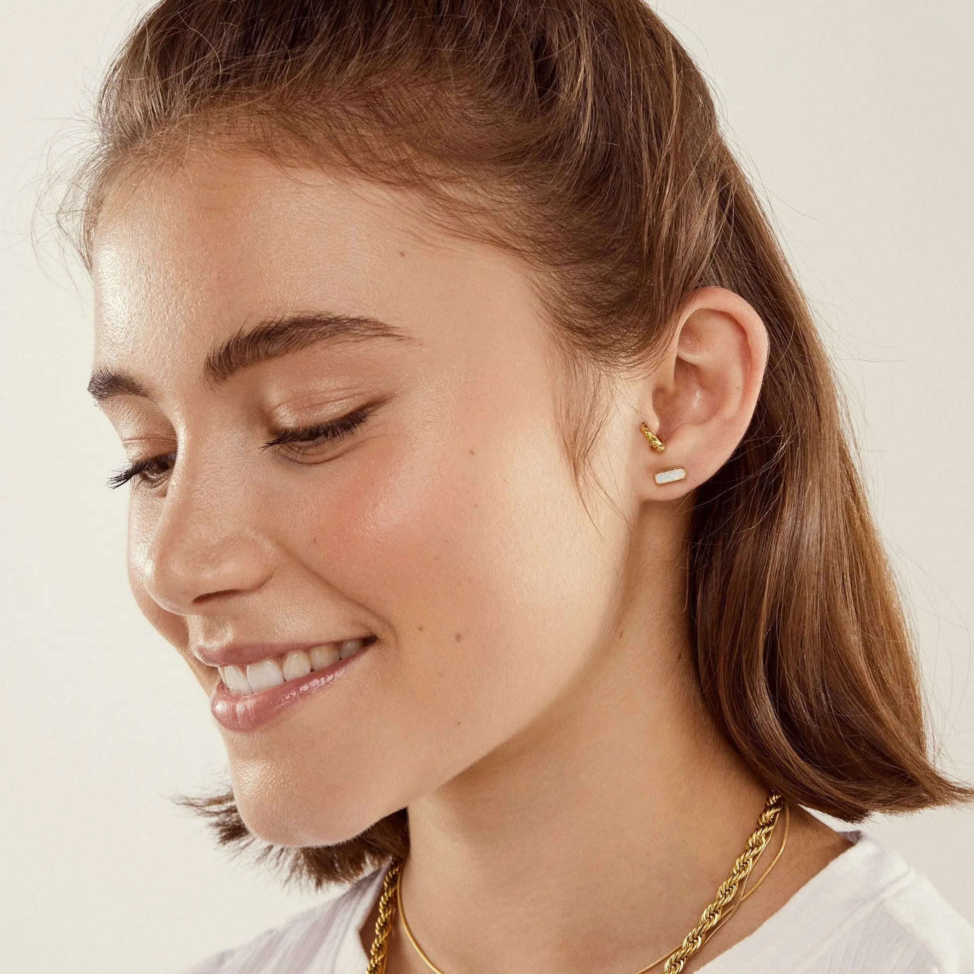 Isla Opal Stud Earrings sold by Tini Lux product image thumbnail 3