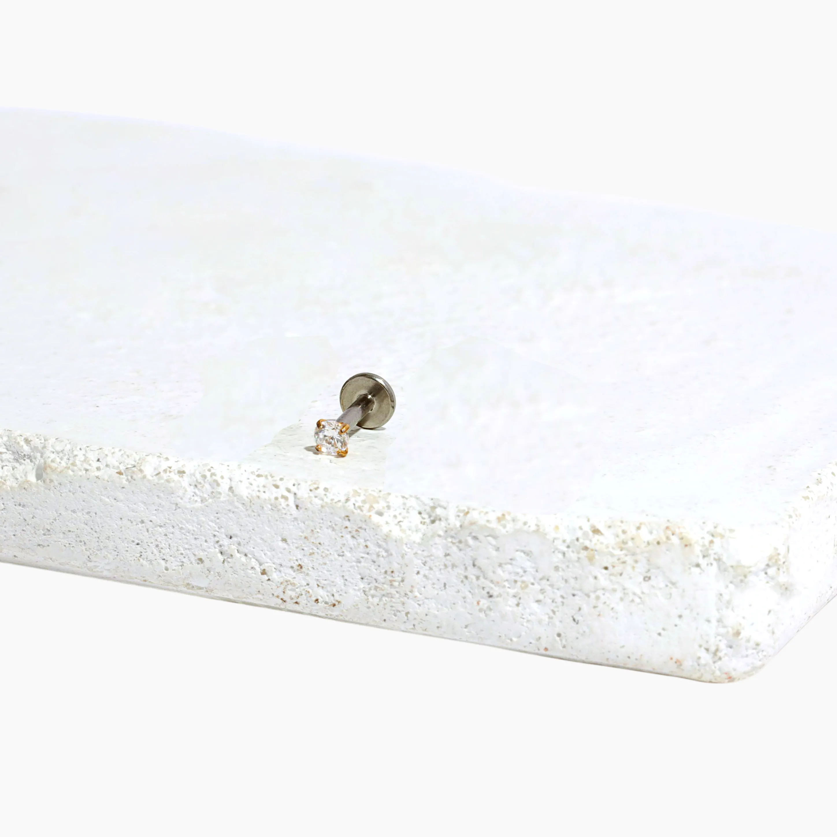 Single Crystal Flat Back Stud Earring sold by Tini Lux