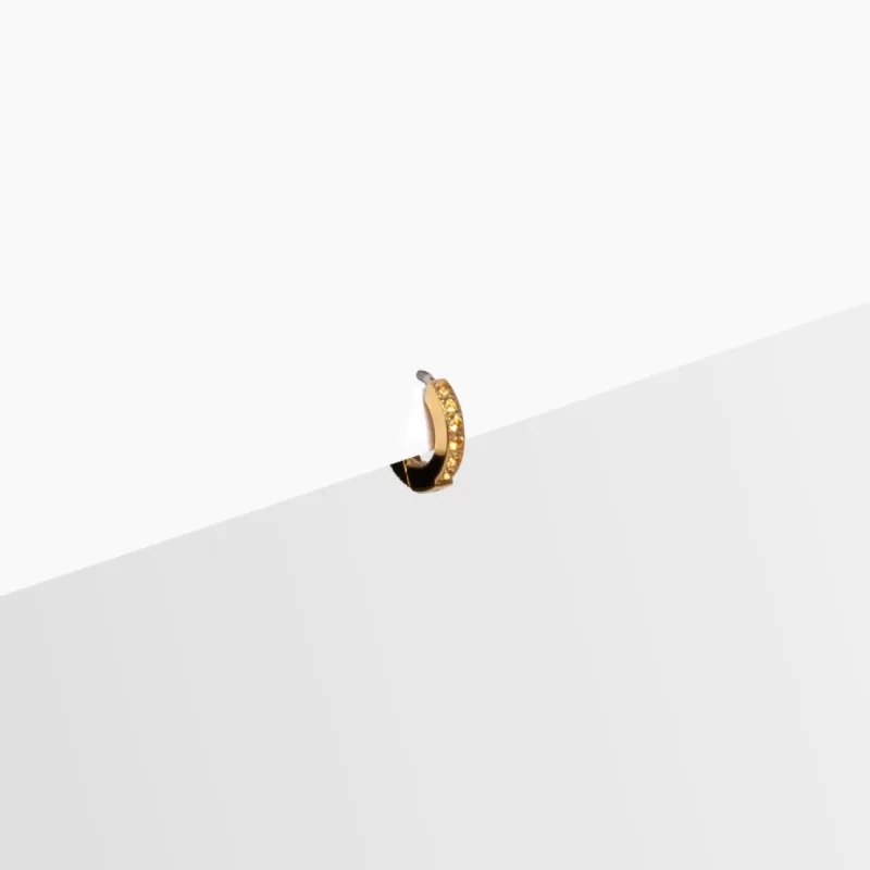 Single Citrine Ocean Ave Huggie Hoop sold by Tini Lux