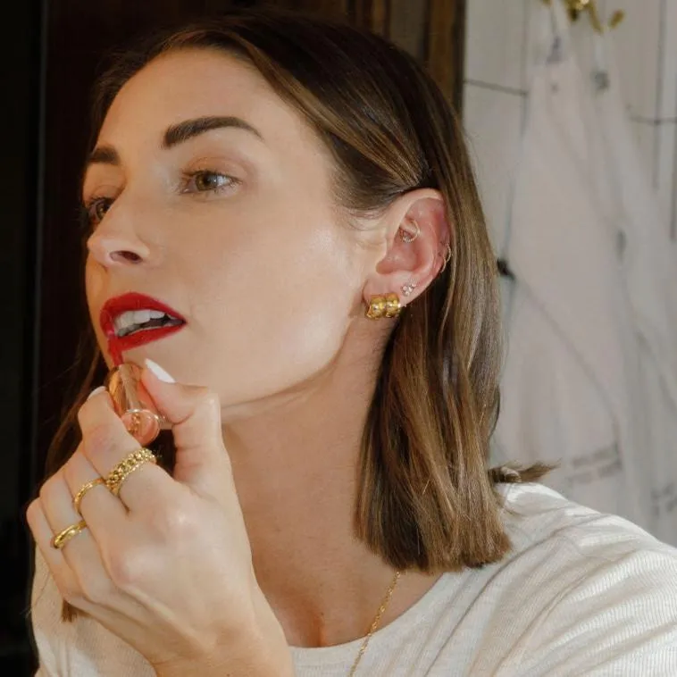 Chunky Perri Hoop Earrings sold by Tini Lux product image thumbnail 4
