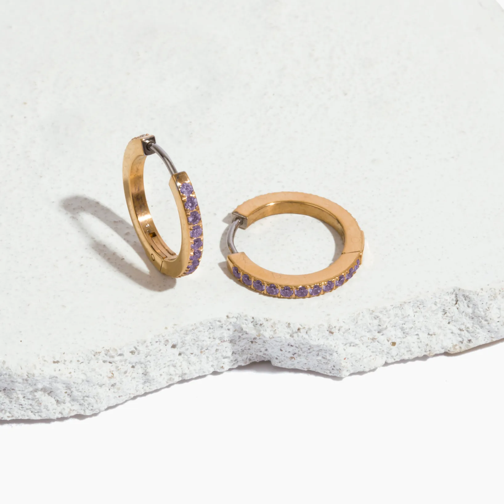 Birthstone Hoop Earrings sold by Tini Lux product image thumbnail 5