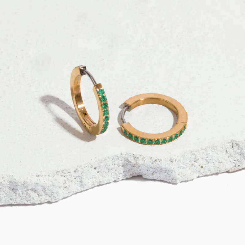 Birthstone Hoop Earrings sold by Tini Lux