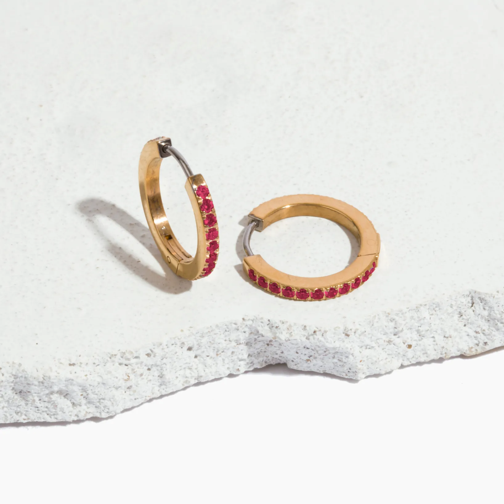 Birthstone Hoop Earrings sold by Tini Lux product image thumbnail 3