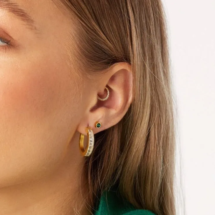Baguette Hoop Earrings sold by Tini Lux product image thumbnail 2