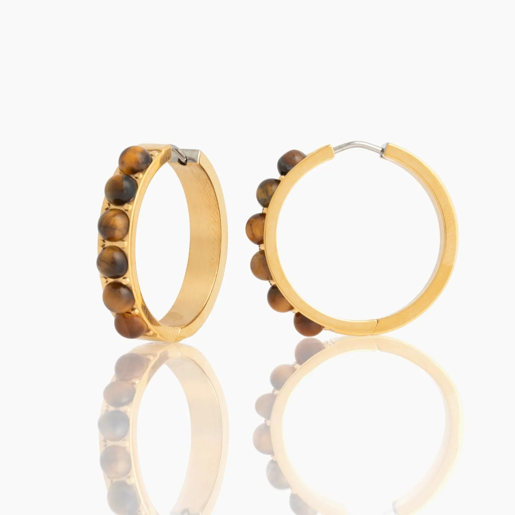 Abigail Hoops Tiger's Eye sold by Tini Lux product image thumbnail 3