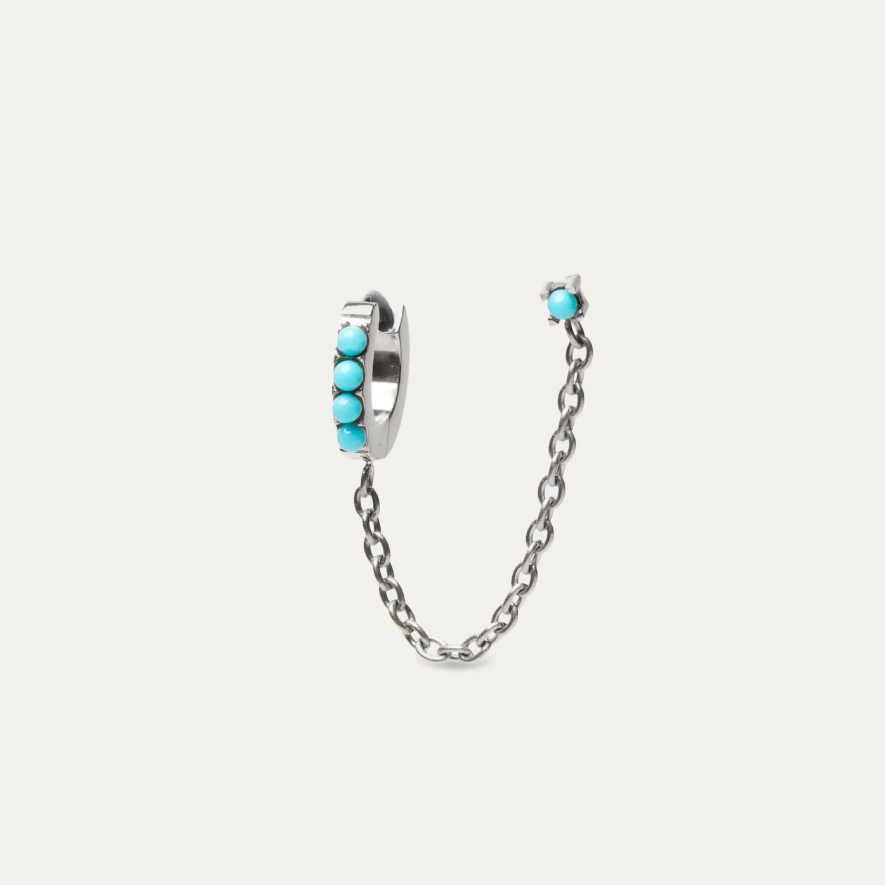 Single Lara Hoop Turquoise sold by Tini Lux product image thumbnail 3