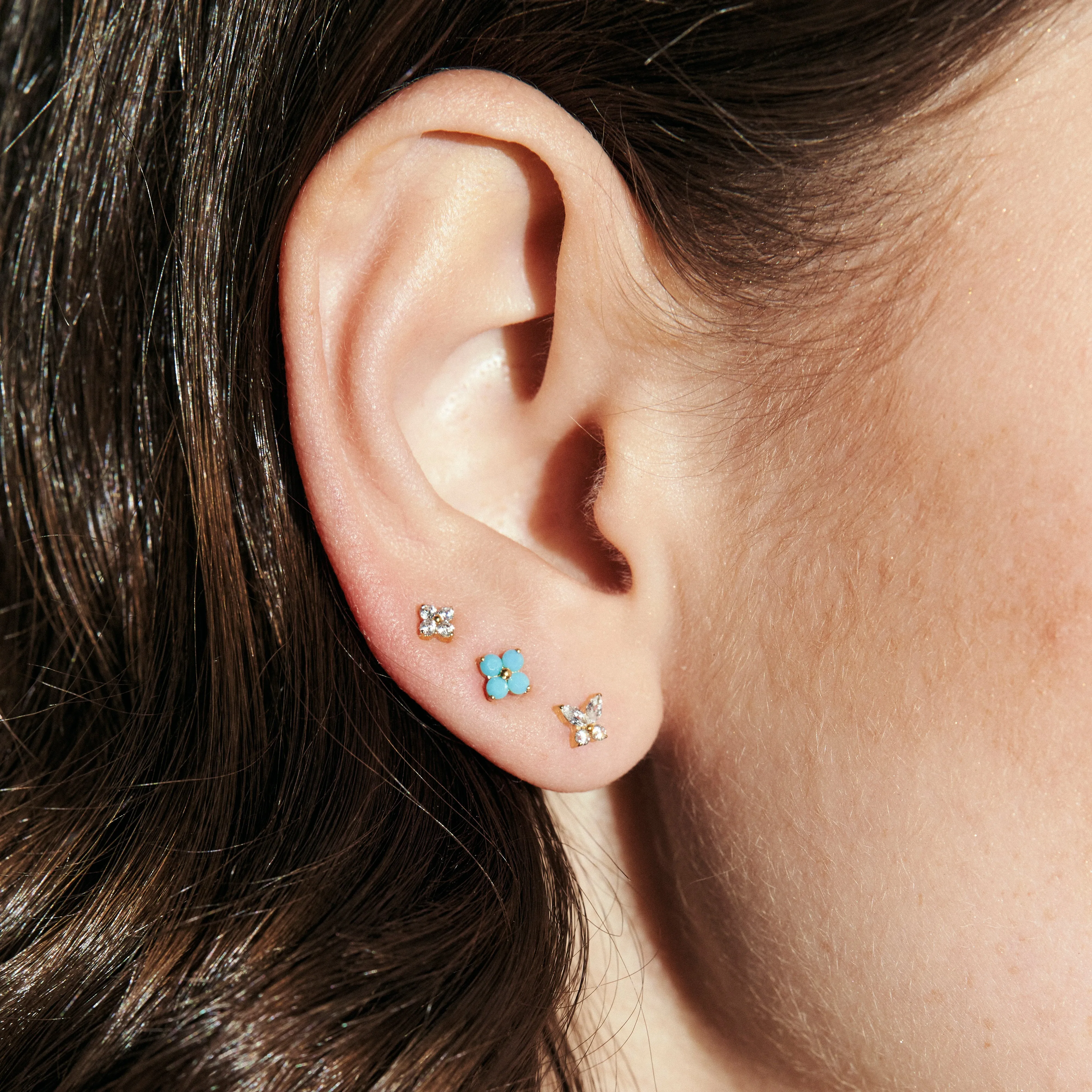 Single Nano Emmaline Flat Back Stud sold by Tini Lux product image thumbnail 2