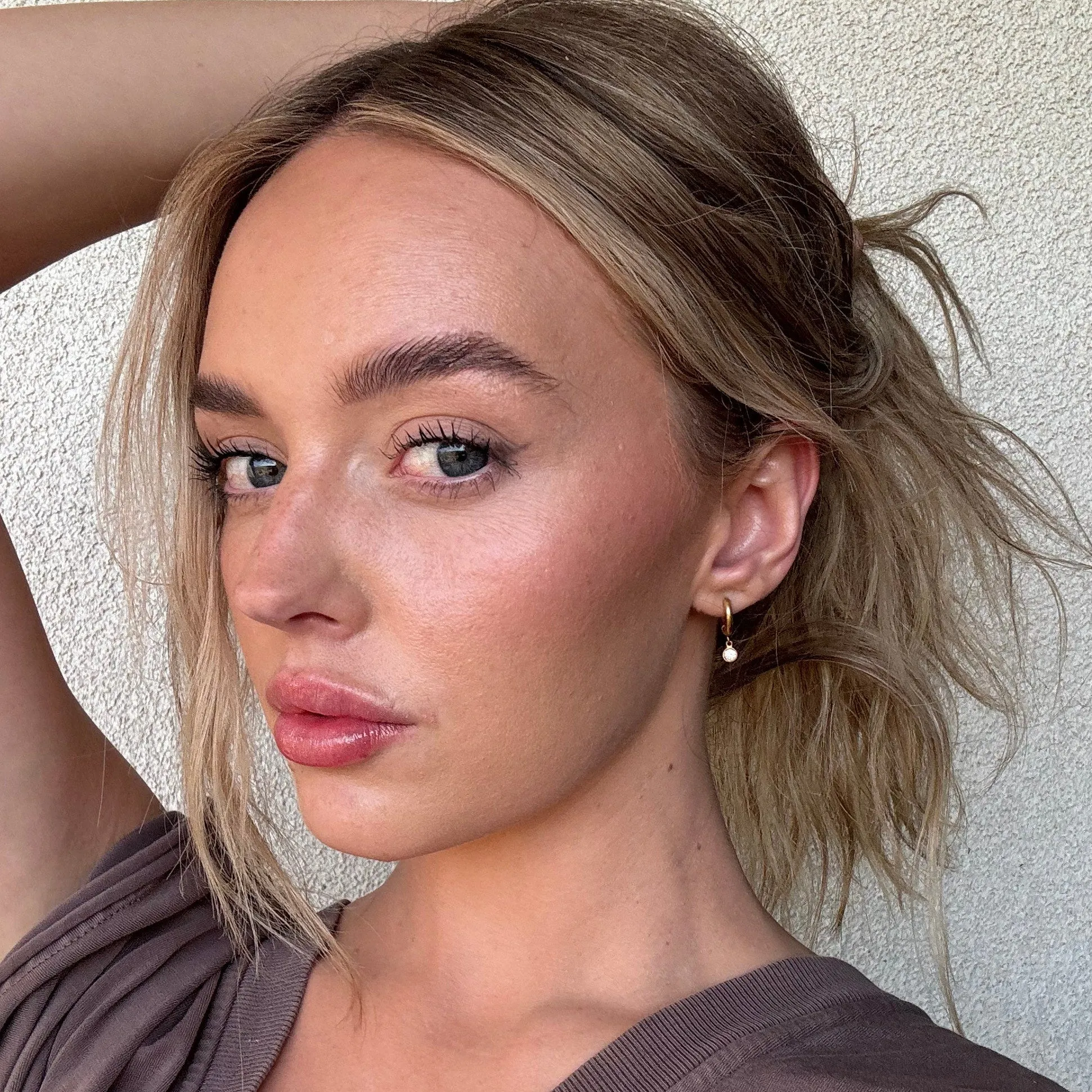 Crystal Charm Hoop Earrings sold by Tini Lux product image thumbnail 5