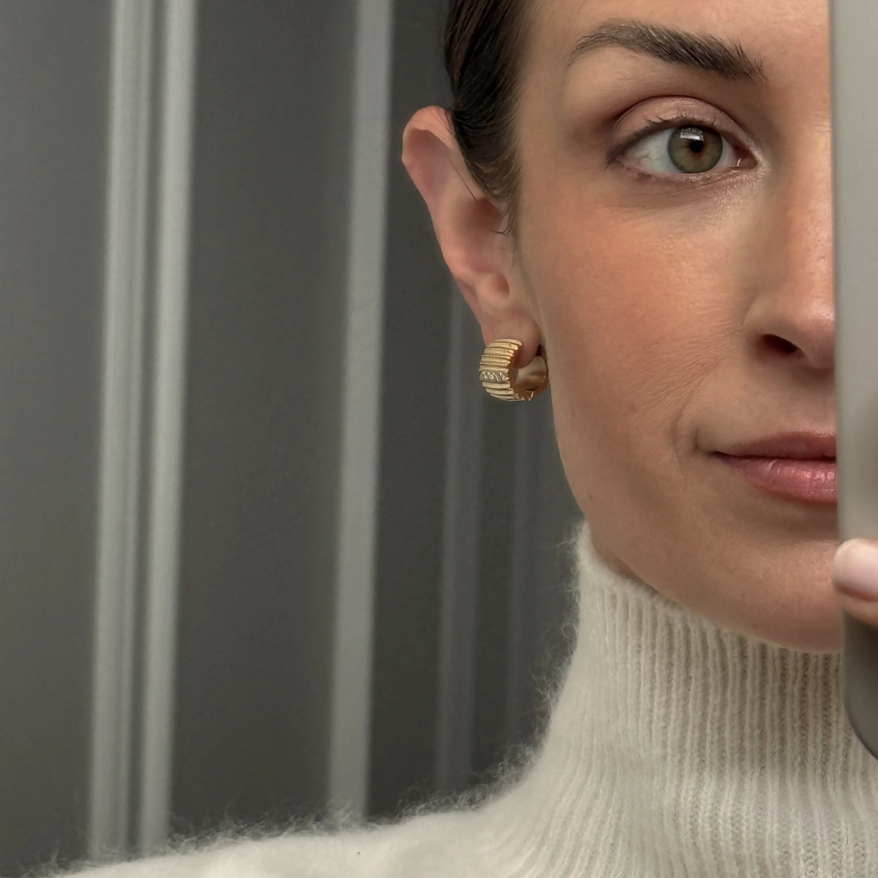 Pave Al Fresco Hoop Earrings sold by Tini Lux product image thumbnail 2