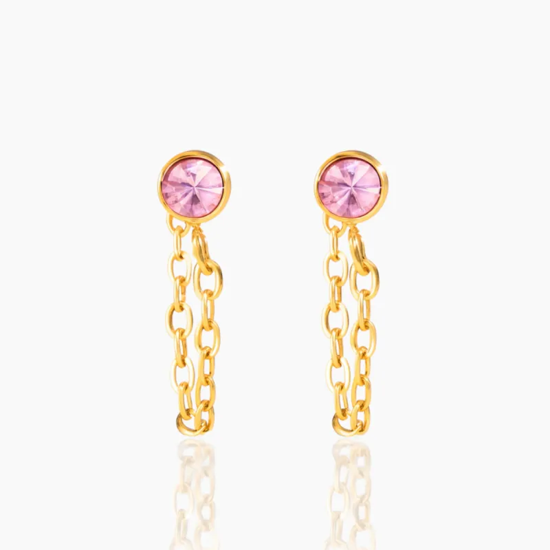Chain Huggie Hoop Earrings sold by Tini Lux