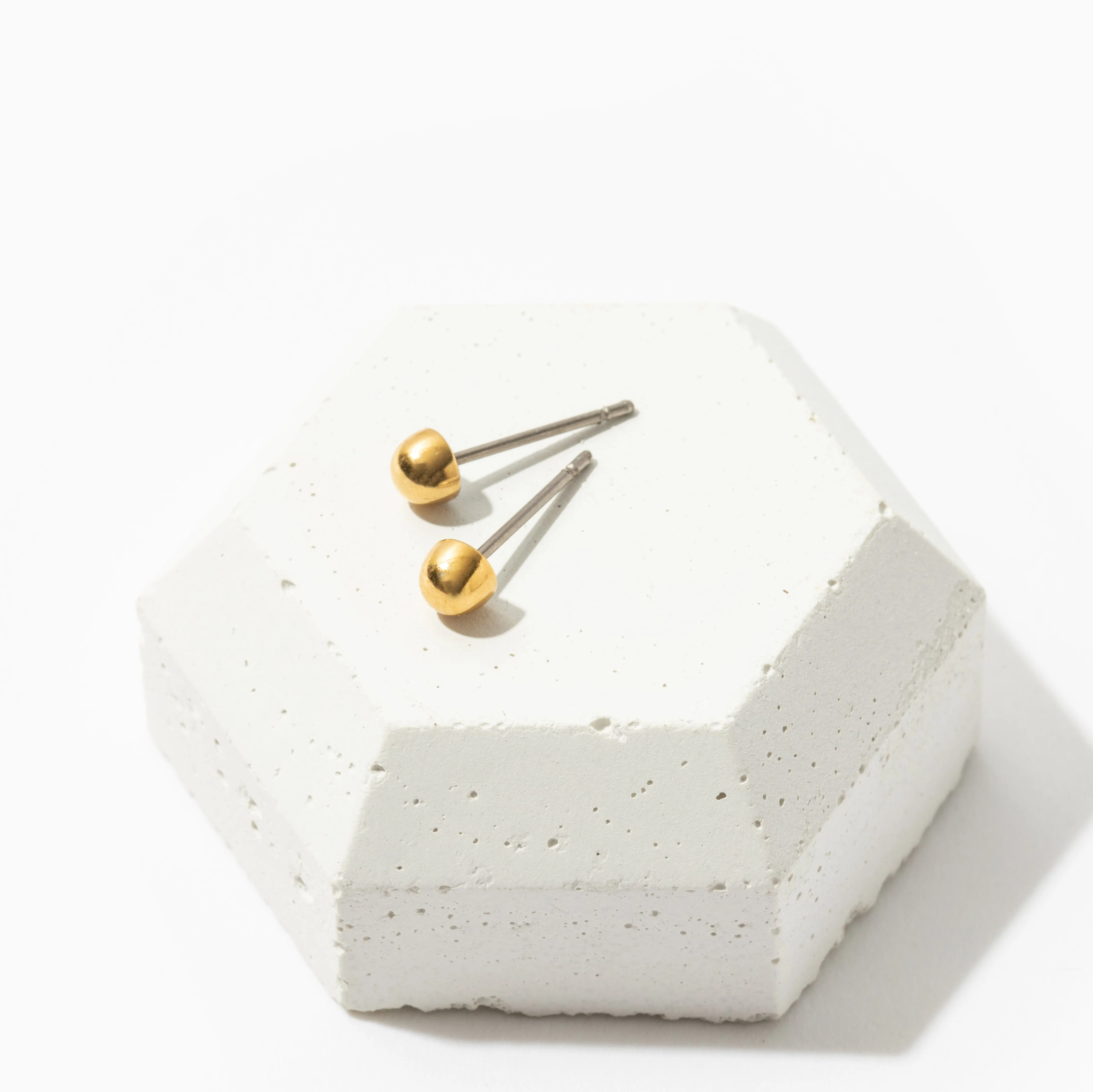 Mini Layla Titanium Starter Stud Earrings sold by Tini Lux product image thumbnail 5